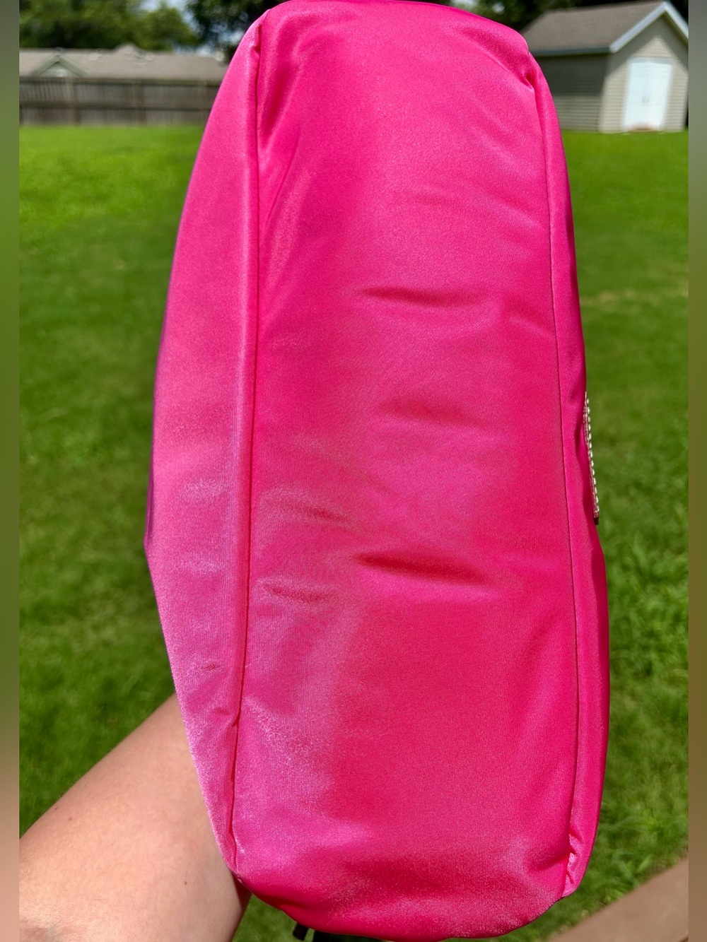 Dooney & Bourke Hot Pink Nylon Victoria Satchel Tote Bag - Picture 7 of 16